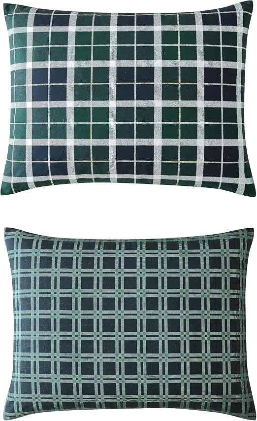 Nautica - Twin Duvet Cover Set, Soft Reversible Microfiber Bedding with Matching Sham, Plaid Home Decor for All Seasons (Northsail Plaid Navy, Twin)