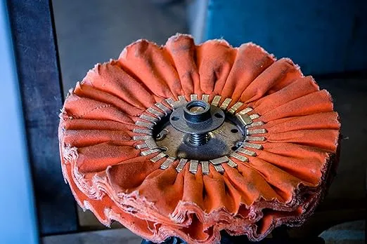 10" Diameter Orange Airway POLISHING Wheel W/A 5/8" Arbor Hole for Aluminum OR Stainless Metal Finishing