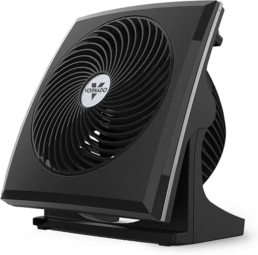 Vornado 573T Small Room Air Ciruclator Fan with Pivoting Head, Easy Clean Removable Grille, 3 Speed Settings, Black