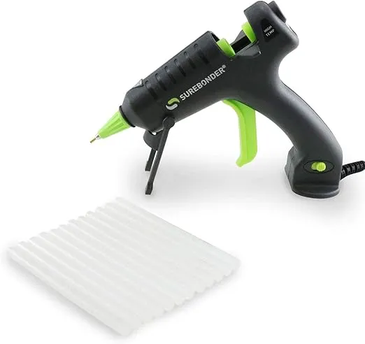 Surebonder H-195FBS-KIT 20 Watt Mini Size High Temperature Detail Hot Glue Gun with 12 Sticks Included