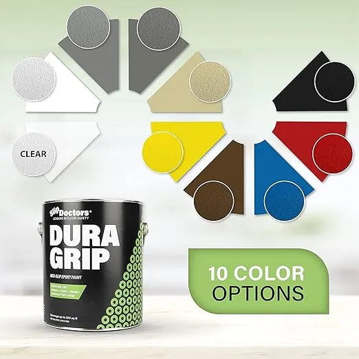 Dura Grip Anti-Slip Paint for Concrete, Wood, Tile and Metal – Non-Skid Coating for Floor, Decking and Ramps – Quart (Brown)