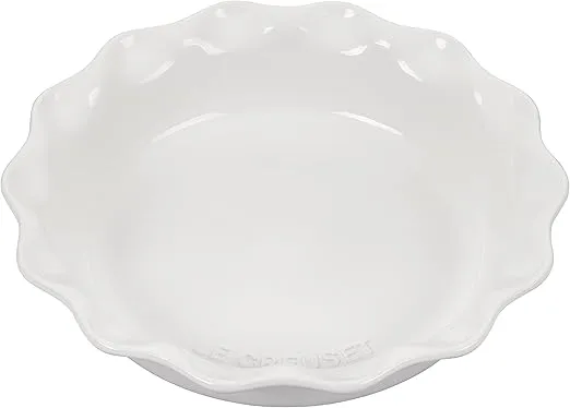 Le Creuset Stoneware 9" Heritage Pie Dish, White