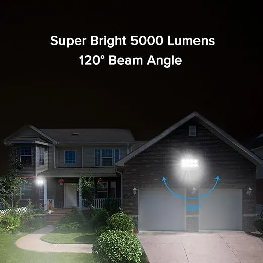 Outdoor LED Flood Light 350W Equiv. 5000lm Super Bright Security Light, LED Work Light, 5700K Daylight White, IP66 Waterproof Outdoor Lamp Exterior Wall Light for Yard Garage Porch 90-264V