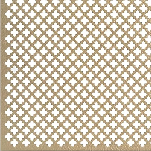 M-D Building Products 56016 Aluminum Cloverleaf Sheet - for Interior/Exterior Design, Stylish, Lightweight, Corrosion-Resistant, Easy to Mold and Trim (12 in. x 24 in. x .020 in.) (Brass)