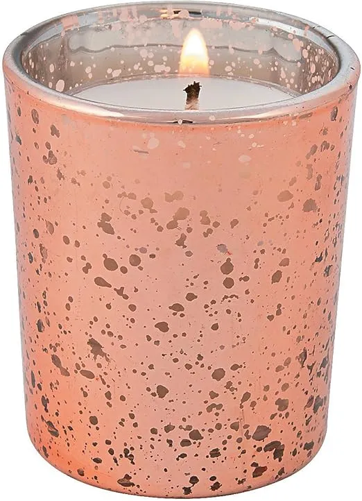 Fun Express - Copper Mercury Glass Votive Candle Holders for Wedding - Home Decor - Candles and Candle Accessories - Candle Holders & Accessories - Wedding - 12 Pieces