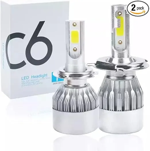 C6 LED Headlight Aftermarket bulbs for car H4/H7/H8/H9/H11/H13/9004/9005/9006/9007/9012 (H8/H9/H11) White