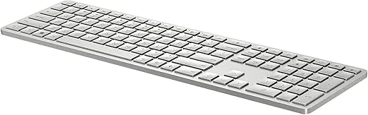 HP 970 Programmable Wireless Keyboard (Silver) - Bluetooth & 2.4 GHz Wireless Multi-Device Connectivity - USB-C Rechargeable Battery - 24 Programmable Keys - Works with Windows & MacOS (3Z729AA#ABA)