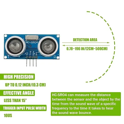 HC-SR04 Ultrasonic Module Distance Sensor fit for Arduino UNO MEGA Nano Robot XBee ZigBee (Pack of 5 pcs)
