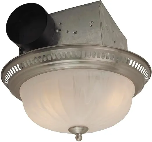 Craftmade TFV70L-DSS Bath Vent Exhaust Fan with Light 70 CFM 3.5 Sone Decibel Stainless Steel