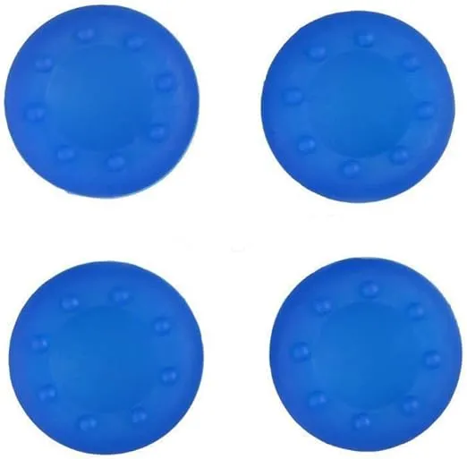 4 x Silicone Analog Joystick Thumbstcks Thumb Stick Grips Caps Cover for PS4 PS3 Xbox One Xbox 360 PS2 Controllers (Blue)