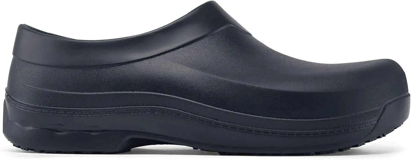 Shoes for Crews Radium, Men's, Women's, Unisex Slip Resistant Work Clogs, Water Resistant, Black, Men's 13 / Women's 15