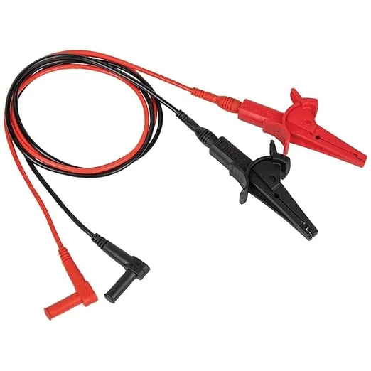 Klein Tools 69381 Alligator Clip Test Leads, Heavy-Duty Replacement Meter Leads, for All Meters Using Banana Plug Meter Leads, 3-Foot