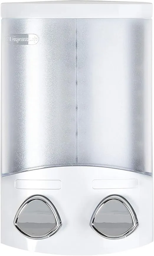 Better Living Products, White 76254-1 Euro Series 2-Chamber Soap and Shower Dispenser