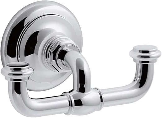 KOHLER K-72572-CP Artifacts Double Robe Hook, Polished Chrome