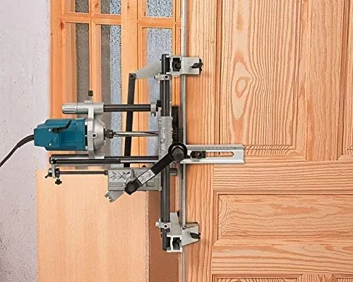 Virutex FC116U Lock Mortiser for Quick Precise Slots on Any Door, Portable Easy to Use and Transport, Handles Insert, Dust Collector, Rubber Protection and Locking Bar, No Surface Damage, 1,100 W