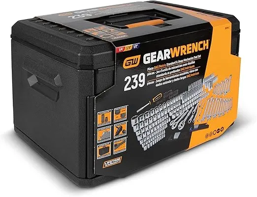 GEARWRENCH 239 Piece Mechanics Tool Set | 1/4, 3/8, 1/2 Drive | 80942