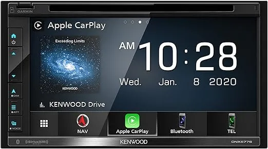 Kenwood DNX577S 6.8" DVD Car Stereo, Garmin Navigation Built in, Inrix Traffic Service, CarPlay and Android Auto, Bluetooth, Four Camera Inputs