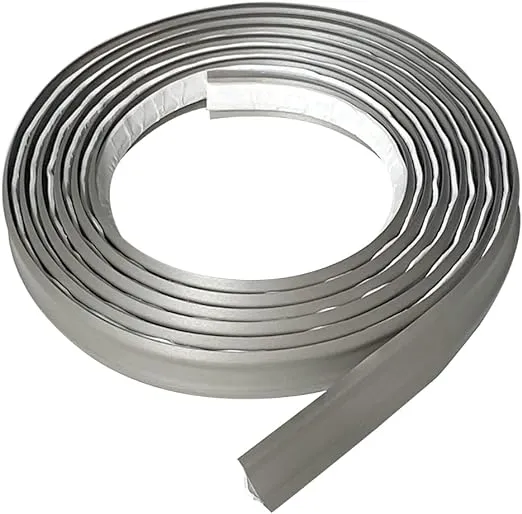 InstaTrim The Original Flexible Trim -10ft Grey 3/4" Wide Caulk Tape - Adhesive Trim with Many Uses Including Caulking for Bathtubs, Sinks, Counters, Tile, Floors - Made in USA