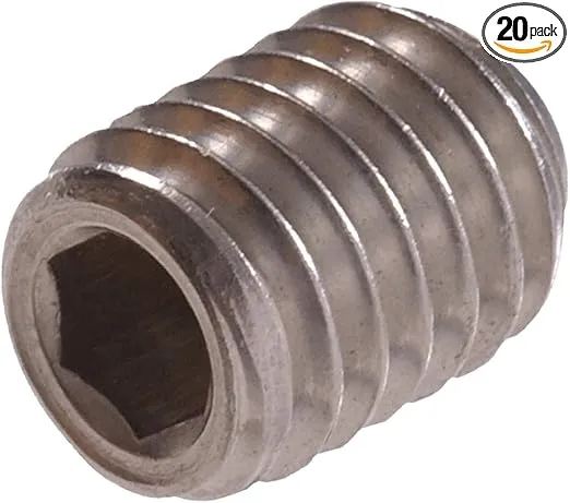 Hillman 3272 6-32 x 1/8-Inch Stainless Socket Head Set Screw, 20-Pack,Stainless Steel