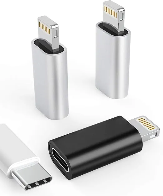zoyuzan 3Pack USB C Female to Lightning Male Adapter for iPhone 12/11/8 X XR/XS/SE/7Plus/Pro Max Ipad Air Mini Type Compatible with Charging Support Data Transmission Connect