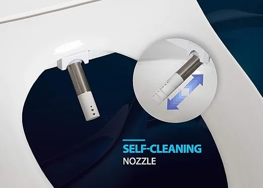 Electric Bidet Seat for Elongated Toilet with Unlimited Heated Water, Heated Seat, Warm Air Dryer, Touch Control Panel