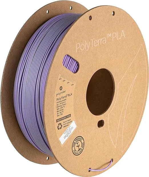 Polymaker Dual Color Matte PLA Filament 1.75mm Grey-Purple, Coextrusion 1.75 PLA 3D Printer Filament 1kg - Experience a Unique Dichromatic Matte Finish with PolyTerra PLA 1.75mm (+/- 0.03mm)