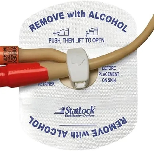 StatLock Foley Stabilization Device with Foam Anchor Pad and Perspiration Holes, Adult