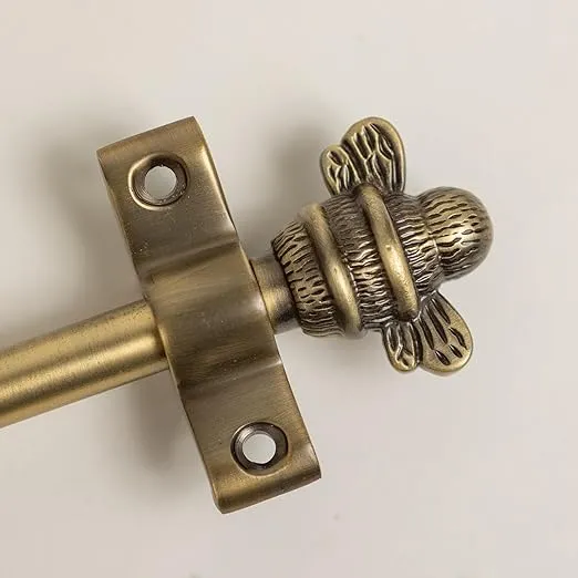 Brass bee Stair Rods Carpet Runners With Bee Finial Ends Nickel, Brass, Antique Brass Stainless Steel | Stair Carpet Rods (Antique Brass)
