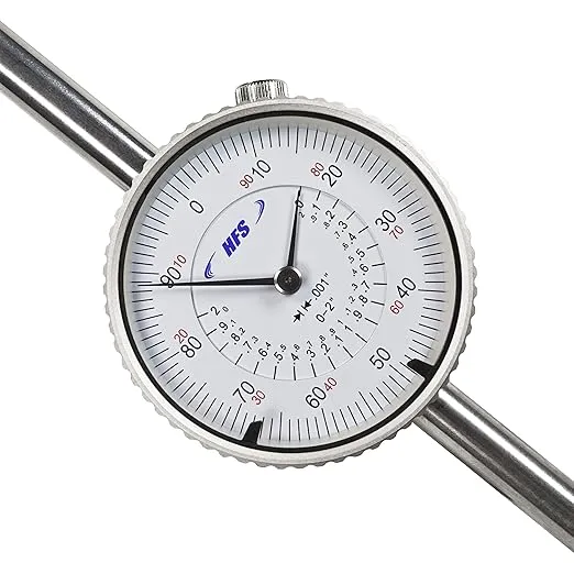 HFS(R) 0-2" Precision Travel Dial Indicator .001 Lathe; 2" Measuring Range; 0.001" Graduation Interval