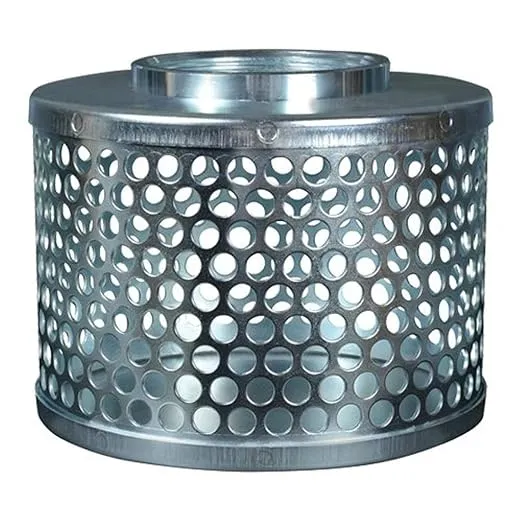 Apache 70002000 Round Hole Suction Strainers, Plated Steel, 4"