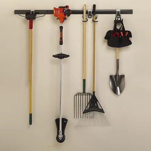 Rubbermaid FastTrack Garage Storage System Tool Hanging Kit, Wall Mount Holder for Garden Lawn Tools/Garage/Home Organization