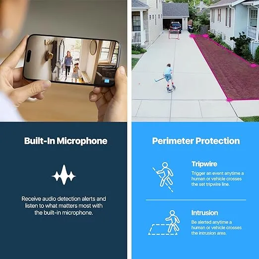 Amcrest 5MP POE Camera, Outdoor Vandal Dome Security POE IP Camera, 5-Megapixel, 98ft NightVision, 2.8mm Lens, IP67, IK10 Resistance, MicroSD 256GB (Sold Separately), Cloud, NVR (IP5M-D1188EW-AI-V3)