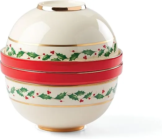 Lenox 893494 Holiday Luna Nesting Dinnerware Set, Christmas, Hosting