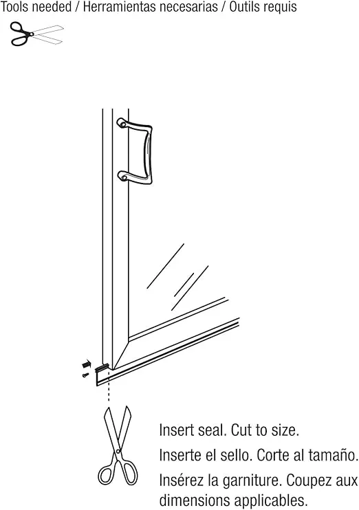 Prime-Line M 6228 Shower Door Bottom Sweep, 36 In. Length X 5/32 In. Wide, Vinyl, Clear (Single Pack)