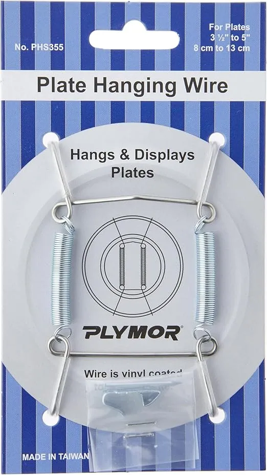 Plymor Stainless Steel Wall Mountable Plate Hanger, 3.125" H x 1.75" W x 0.5" D (For Plates 3.5" - 5")