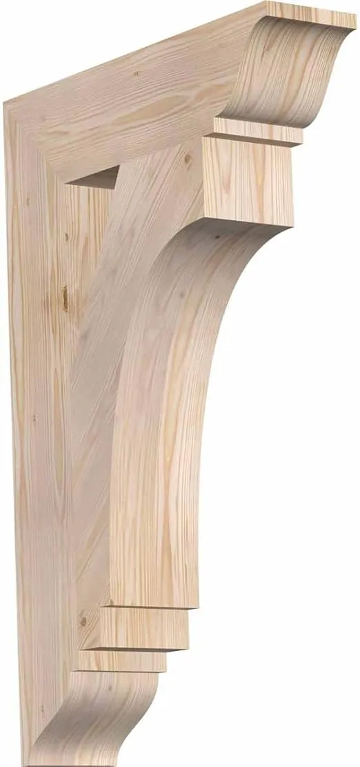 Ekena Millwork BKT06X24X36IMP01SDF Imperial Traditional Smooth Bracket, 5.5" Width x 24" Depth x 36" Height, Douglas Fir