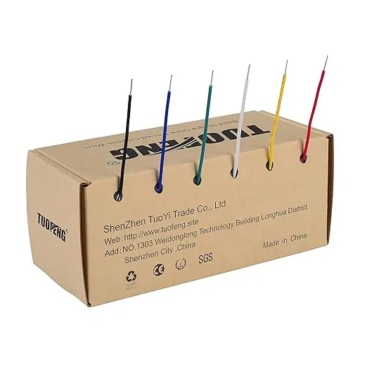 20 awg Wire Solid Core Hookup Wire - 6 Different Colored Solid Wire Kit 26.3 ft or 8 m Each, 20 Gauge Tinned Copper Wire PVC Solid Core Wire for Breadboard