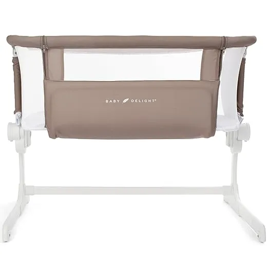 Baby Delight Beside Me Dreamer Bassinet | Bedside Sleeper & Baby Bassinet | 6-Position Height Adjustment | 100% GOTS Certified Organic Cotton Fabric | Organic Mocha