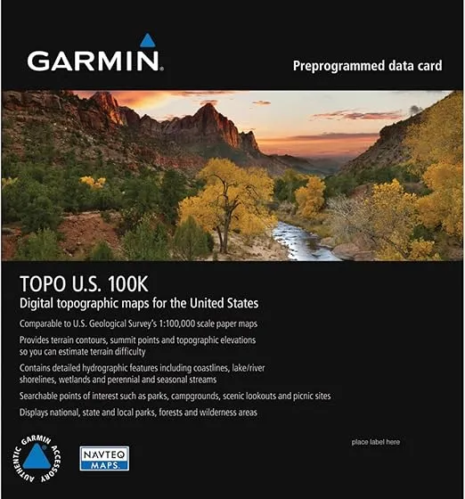 Garmin Topo US 100K Full Coverage, Garmin MicroSD/SD