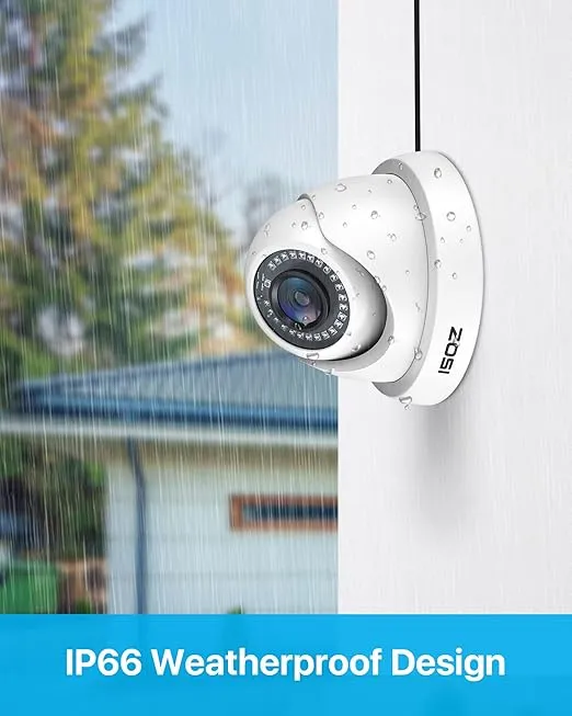 ZOSI 4Pack 2.0MP HD 1080P Security Cameras Kit, 80ft Night Vision, Indoor Outdoor Home CCTV Dome Camera for 1080P/5MP/4K HD-TVI Analog DVR System
