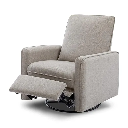 DaVinci Penny Recliner and Swivel Glider in Performance Grey Eco-Weave, Water Repellent & Stain Resistant, CertiPUR-US Certified