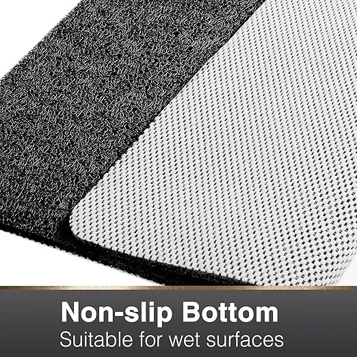 Asvin Soft Textured Bath, Shower, Tub Mat, 24x16 Inch, Phthalate Free, Non Slip Comfort Bathtub Mats with Drain, PVC Loofah Bathroom Mats for Wet Areas, Quick Drying
