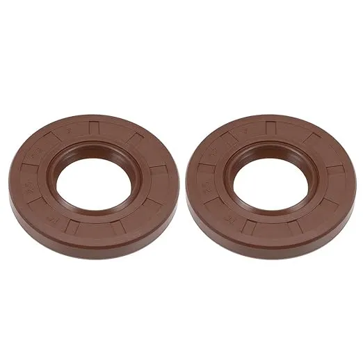 uxcell Oil Seal 25mm Inner Dia 52mm OD 7mm Thick Fluorine Rubber Double Lip Seals 2Pcs