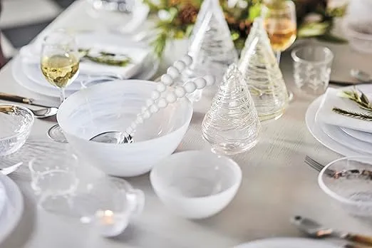 ALABASTER WHITE MEDIUM BOWL| WHITE | ALABASTER | TABLEWARE | BOWLS | GLASS | HANDMADE IN TURKEY