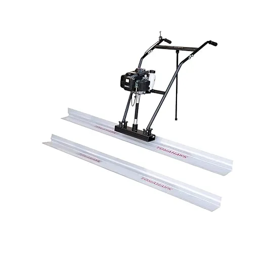 TOMAHAWK Power Screed Concrete Finishing Vibra Tool with 14 ft & 12 ft Boards Bull Float Finisher Set