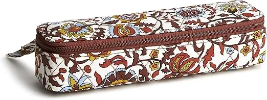 Vera Bradley Women's Cotton Travel Pill Case, Marrakesh Vines Cream, One Size