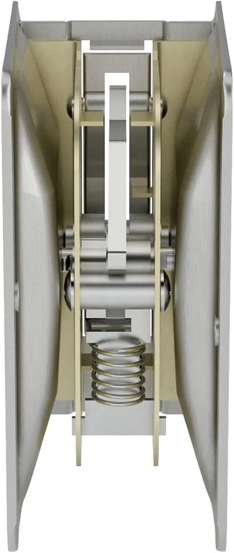 Richelieu Hardware 1701NBPSBC Onward Pocket Door Pull, Privacy Lock, 3 1/4 in (82 mm), Rectangular, Brushed Nickel