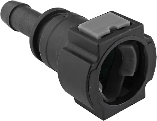 4LIFETIMELINES Fuel Line Quick Connect, Straight Push-On, Single Barb, Adapter for 3/8 in Steel to 3/8 in Nylon Tubing, Bag of 2, Fuel Line Connection Repair