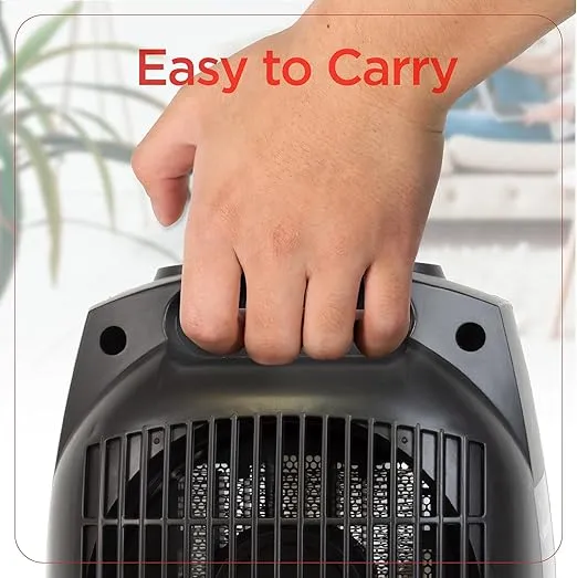 BLACK+DECKER Portable Space Heater, Room Space Heater with Carry Handle for Easy Transport