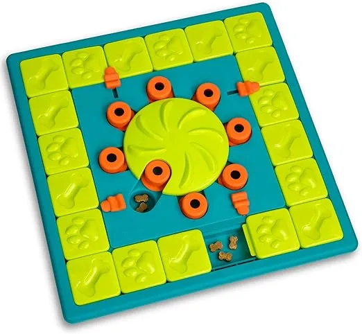 Outward Hound by Nina Ottosson Multipuzzle Level 4 Expert Dog Treat Puzzle for Enrichment, Blue